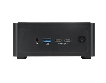 NovaCustom NUC Box mini PC 的前端 I/O。(图片来源：NovaCustom）