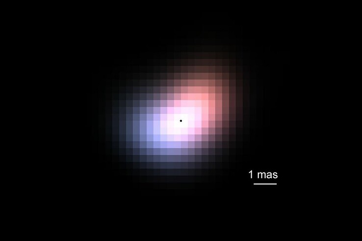 小犬座β星周围圆盘的重建图像（图片来源：Yoo Jung Kim/加州大学洛杉矶分校）