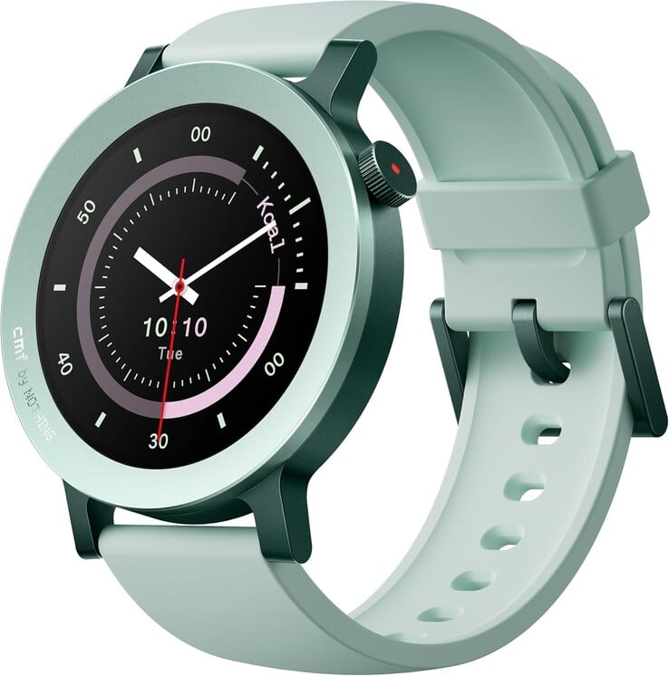 浅绿色 CMF by Nothing Watch 3 Pro。(图片来源：CMF by Nothing）
