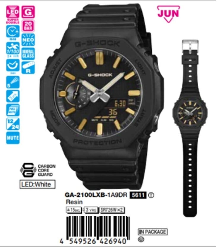 卡西欧 G-Shock GA-2100LXB-1A9 手表