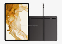 Galaxy Tab S9 FE Plus 的四种上市颜色之一。(图片来源：@OnLeaks &amp;amp; WolfofTablet）