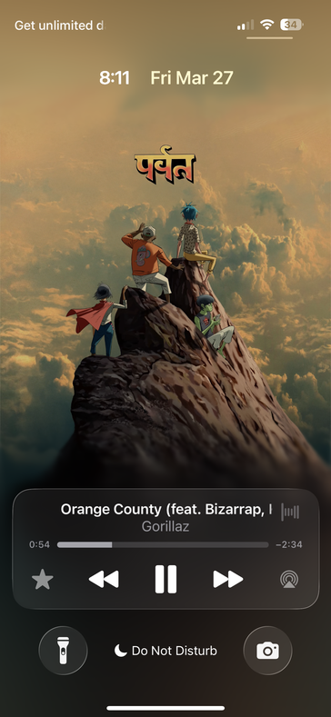 Apple Music 锁屏是这款应用最简洁的 UI 选择之一--专辑 