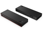 联想新推出的 Thunderbolt 5 底座似乎相对小巧，因为它包含了很多端口。(图片来源：via Evan Blass）