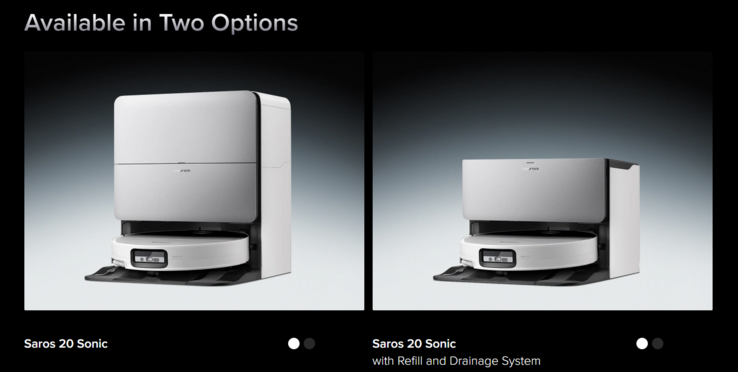 Roborock Saros 20 声波机器人真空吸尘器。(图片来源:Roborock)