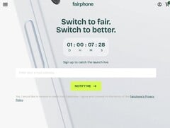 Fairphone 6 可能于欧洲中部时间 6 月 25 日上午 11 点发布（截图来自：Fairphone.com）。