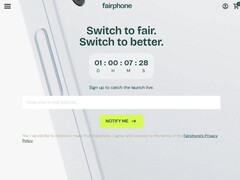 Fairphone 6 可能于欧洲中部时间 6 月 25 日上午 11 点发布（截图来自：Fairphone.com）。