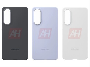 Galaxy S25 Edge 泄露图片（经编辑）显示三种颜色的硅胶保护壳。(图片来源： Headlines）Android