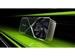 以黑色和绿色为背景的 Nvidia RTX 4090 显卡宣传图片。(图片来源：Nvidia）