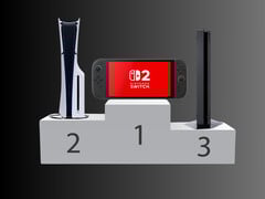 Switch 2 站上游戏机上市销售领奖台（图片来源：任天堂美国公司、索尼 PlayStation、Freepik，有编辑）