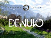 图为带有 Denuvo 徽标的深红色沙漠横幅