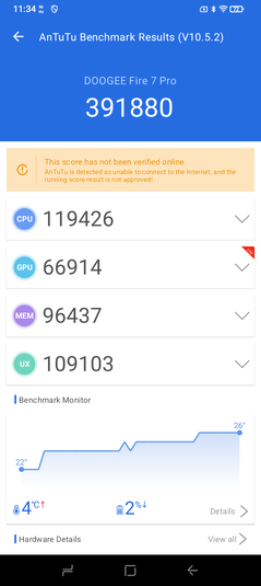 安兔兔 10 性能测试（图片来源：截图 - Sergey Tarasov - Notebookcheck）