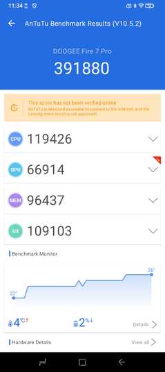 安兔兔 10 性能测试（图片来源：截图 - Sergey Tarasov - Notebookcheck）