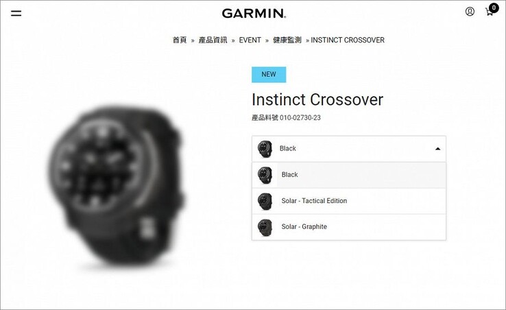 Garmin Instinct Crossover混合型智能手表。(图片来源：Garmin通过健身追踪器测试)