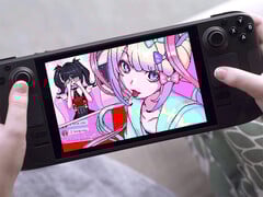 Vibrant Visual Novels 捆绑包将于 2 月 5 日到期。图为Steam Deck 的屏幕上显示着《Needy Streamer Overload》的截图。(图片来源：Valve）