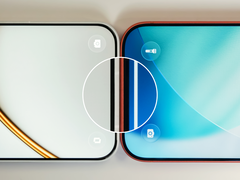 凸显 OnePlus 15T 纤薄边框的特写。