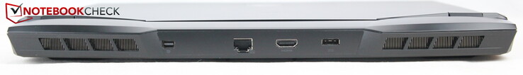 后部。MiniDP，LAN，HDMI，电源