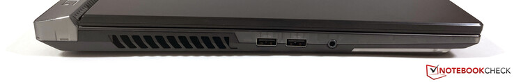 左边：2个USB-A 3.2 Gen.1（5 Gbit/s），3.5毫米音频端口