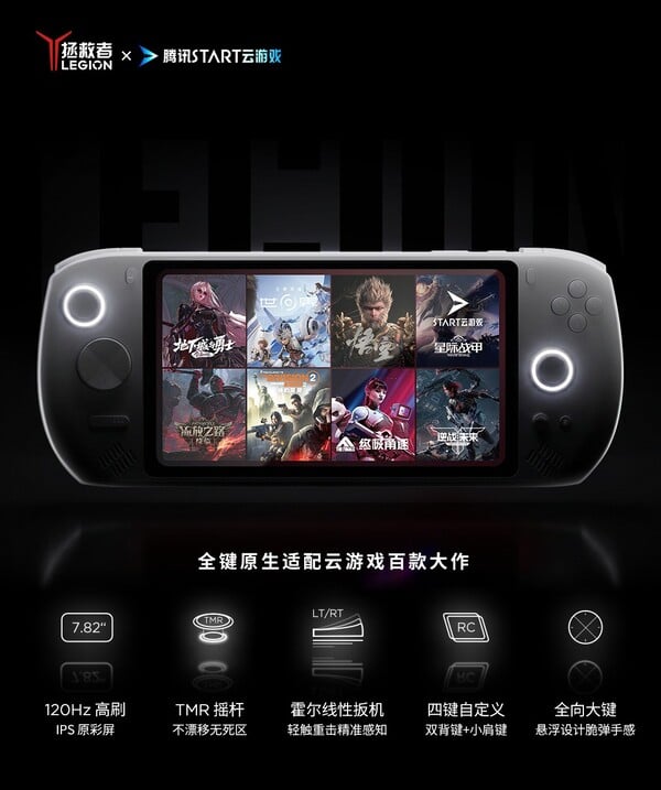 Legion C700 的显示屏比 Legion Go S 更小。