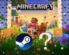 显示有 Steam 徽标的 Minecraft 横幅