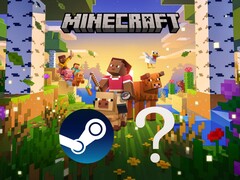 显示有 Steam 徽标的 Minecraft 横幅