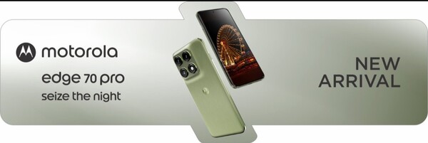 摩托罗拉 Edge 70 Pro 采用曲面显示屏。