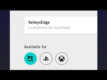 Starfield PS5 mod PlayStation 徽标（图片来源：截图，GamingLeaksAndRumours subreddit）
