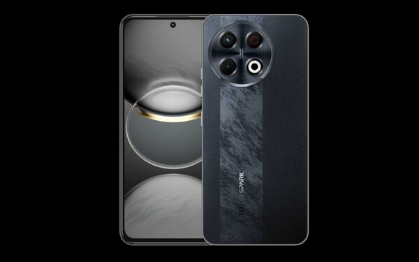 Tecno Spark 30 Pro 的曜石色边缘。(图片来源：Tecno via GSMArena）
