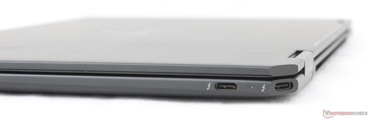 右：2x USB-C (40 Gbps) w/ Thunderbolt 4 + Power Delivery + DisplayPort 2.1