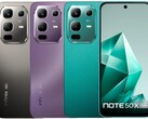 Infinix Note 50x 5G 有海洋绿、魔法紫和钛金灰三种配色（图片来源：Infinix）