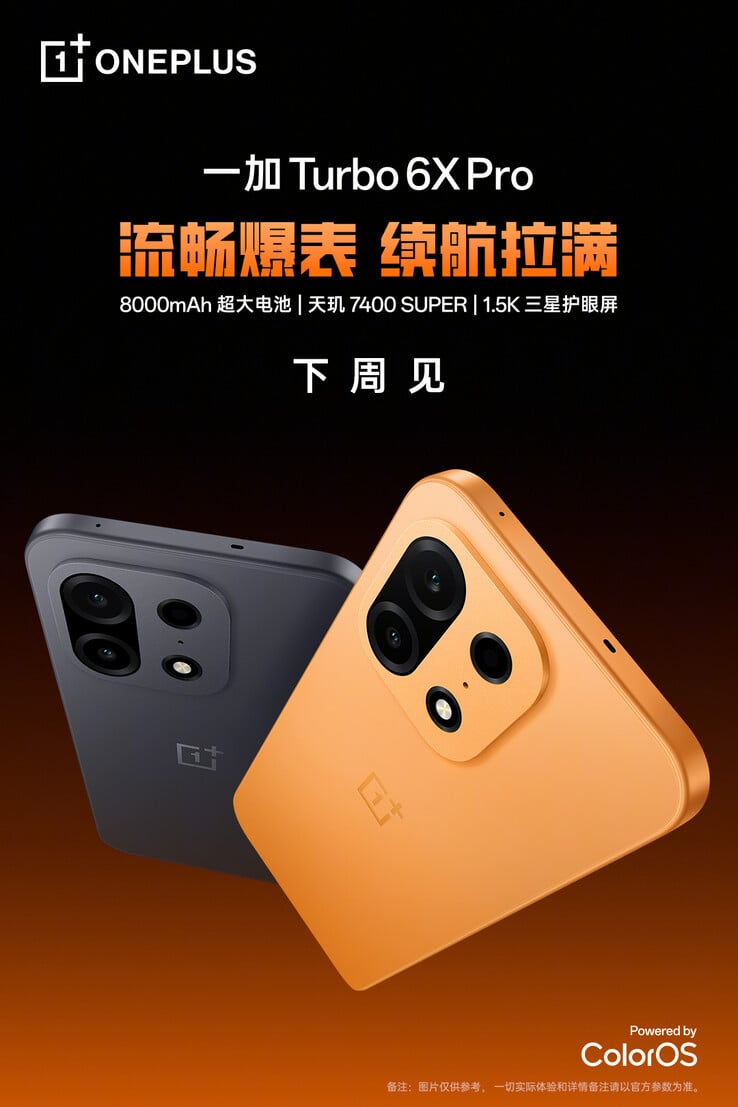 Turbo 6X Pro 的宣传图片。