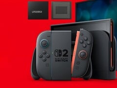 Switch 2 上方显示的 LPDDR5X 内存（图片来源：三星、任天堂美国公司，有编辑）。
