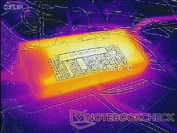 交流电适配器在游戏一小时后可以达到近60℃。