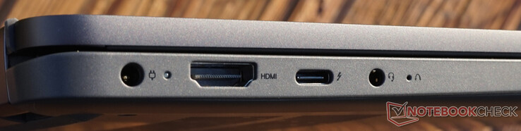 左侧连接：电源、HDMI 1.4b、Thunderbolt 4、耳机