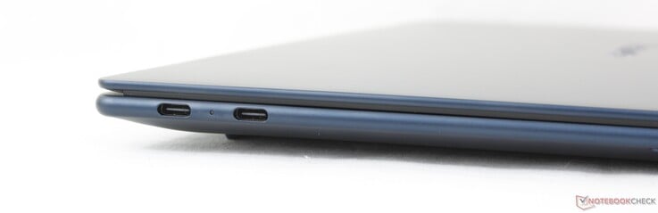 左侧:2个USB-C 4.0接口(支持DisplayPort 1.4及Power Delivery)