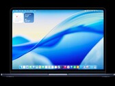 Apple 在最新的 macOS 26 Tahoe 测试版中，展示了一款没有凹槽的 MacBook。(图片来源： )Apple