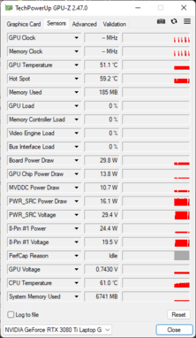GPU-Z - NvidiaGeForce RTX 3080 Ti笔记本电脑GPU