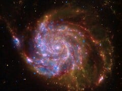 显示螺旋星系的图像。