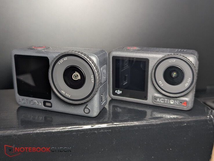 大疆 Osmo 动作 6（左）与动作 4（右