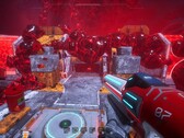 Astrometica Steam 截图显示了一座被红色粘液覆盖的建筑
