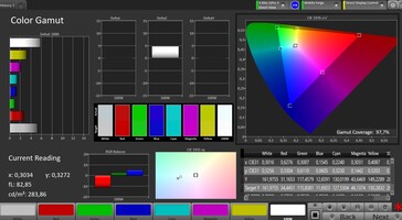 色彩空间（目标色彩空间：sRGB；配置文件：标准，暖色）。