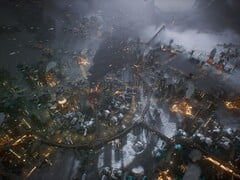 一张展示《冰霜朋克2》中某座城市的图片,该游戏目前在 Steam 上打五折。