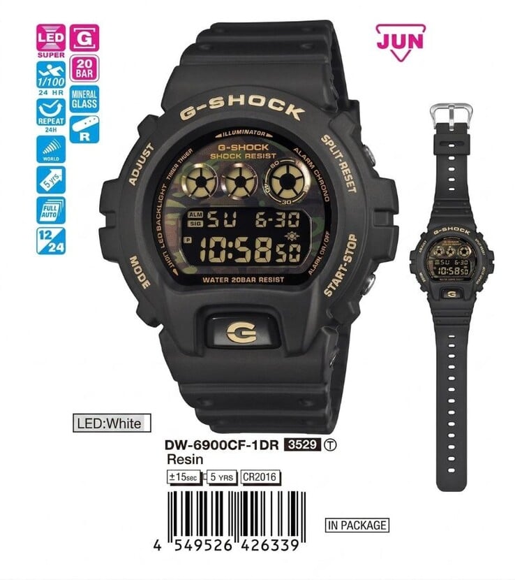 卡西欧 G-Shock DW-6900CF-1 手表