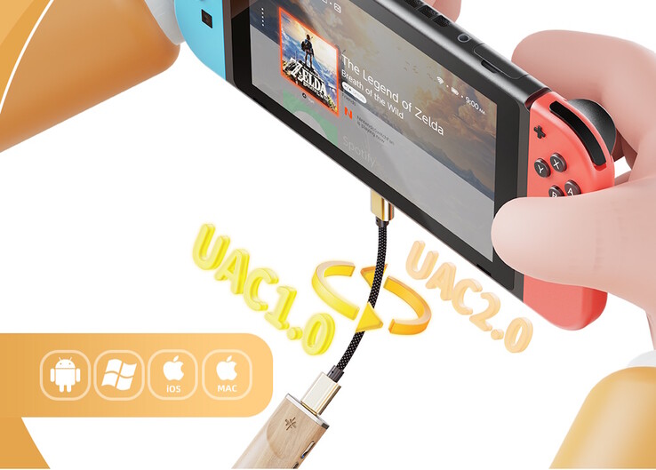 Fiio Snowsky Melody DAC 支持游戏机、电脑和智能手机的 USB 音频类 (UAC) 1 和 2 连接。(图片来源：Fiio）