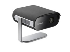 Viewsonic M1 Max 便携式投影仪可为手机充电，并可从谷歌电视上串流视频。(图片来源：Viewsonic）