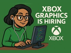 Xbox Graphics LinkedIn 广告图，显示器屏幕向后倾斜（图片来源：Mike Matsel LinkedIn 账户）