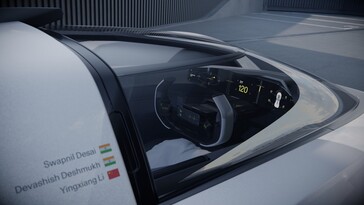 三位设计竞赛优胜者的名字出现在车厢侧面（图片来源：Polestar）