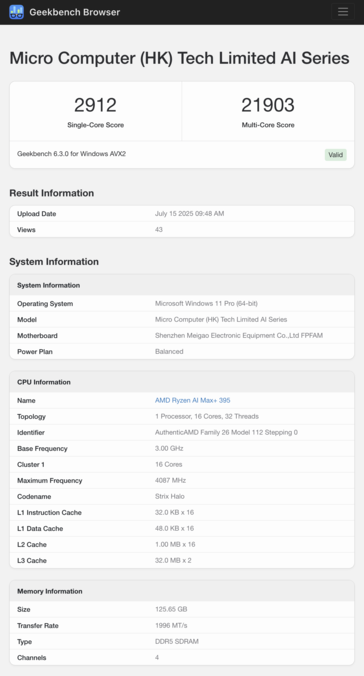 (图片来源：Geekbench）