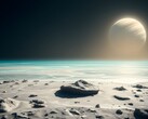 显示太空中海洋和行星的图像。(图片来源：Kyraxys - Pixabay）