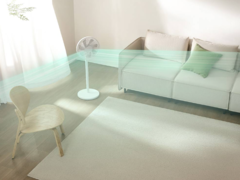 新款小米米家智能落地扇可使用移动电源供电。(图片来源：小米）