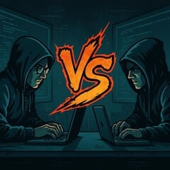 一个黑客论坛被黑了（图片来源：GPT-4o 制作的 AI）